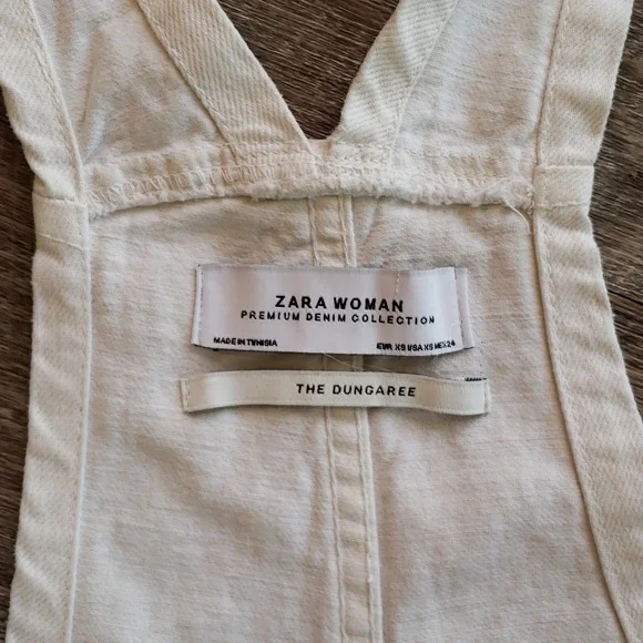 Zara Woman Premium Denim The Dungaree Overalls - Picture 6 of 9